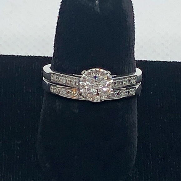 NWT: .2 CTTW DIAMOND / .925 SS BRIDAL SET SIZE 7 - Picture 9 of 15